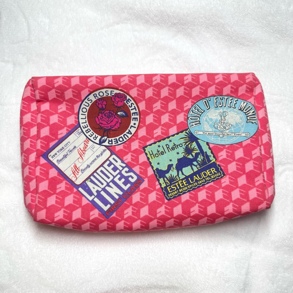Estée lauder travel themed cosmetic bag - New